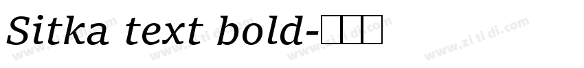 Sitka text bold字体转换